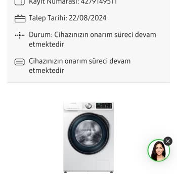 Samsung Çamaşır Makinesi Servisten Dönmedi