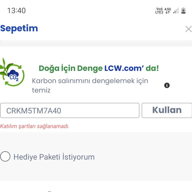 LC Waikiki Sözde İndirim Kuponu