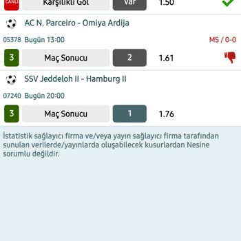 Nesine'de Daha Önce 75. Dakikada Yarıda Kalan Maç