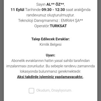 TÜRKSAT Teknofix Kuruluma Randevu Verdiği Saat Ve Tarihte Gelmiyor...