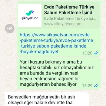 TR Sabun Paketleme Acentesi Şikayet.