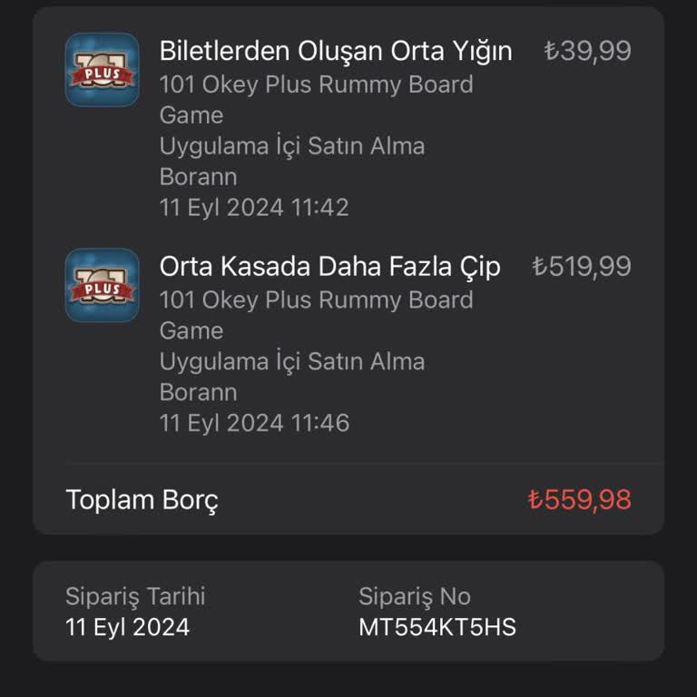 101 Okey Plus Oyun Parası İadesi!