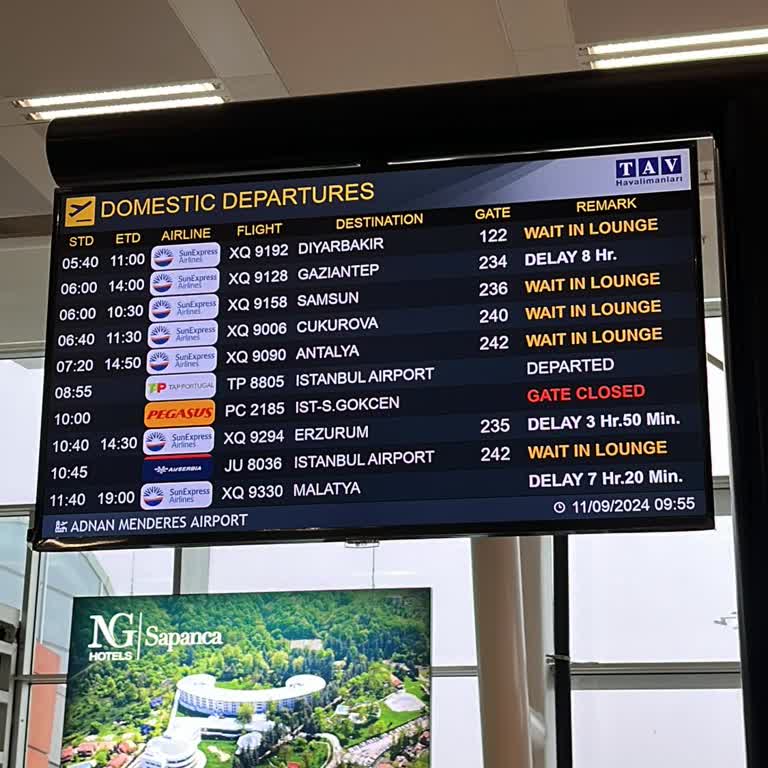 SunExpress Hava Yolları Uçuş Gecikmeleri Ve Yetersiz Bilgilendirme