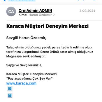Karaca Züccaciye Yedek Parça Temini