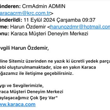 Karaca Züccaciye Yedek Parça Temini