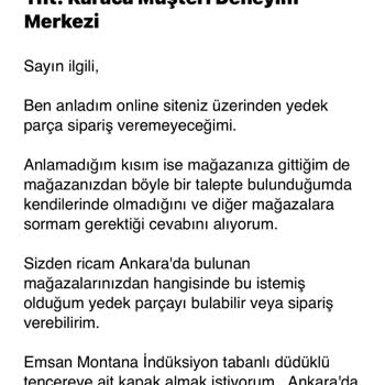 Karaca Züccaciye Yedek Parça Temini