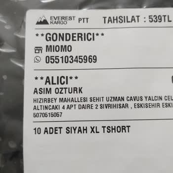 Miomo Tekstil Yanlış Ürün Gönderdi Ve İşinin Arkasında Durmuyor