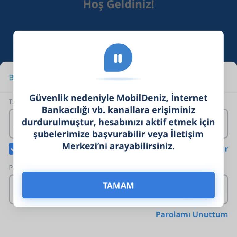 Denizbank Hesabımı Bloke Etti