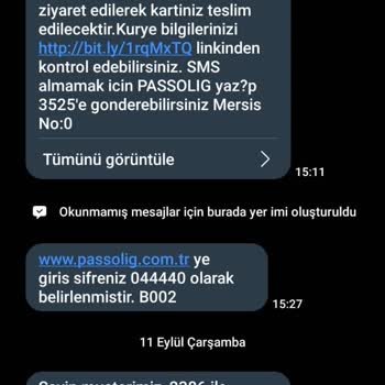 Passolig Kurye Gelmeme Sorunu