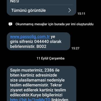 Passolig Kurye Gelmeme Sorunu