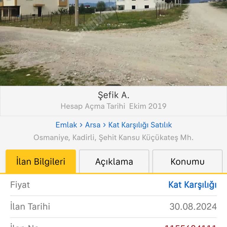 Sahibinden Kat Karşılığı Yazıyor
