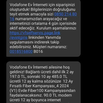 Vodafone Net Yanımda Uygulaması Üzerinden Yapılan İnternet Başvurusunda Ek Ücret Sorunu