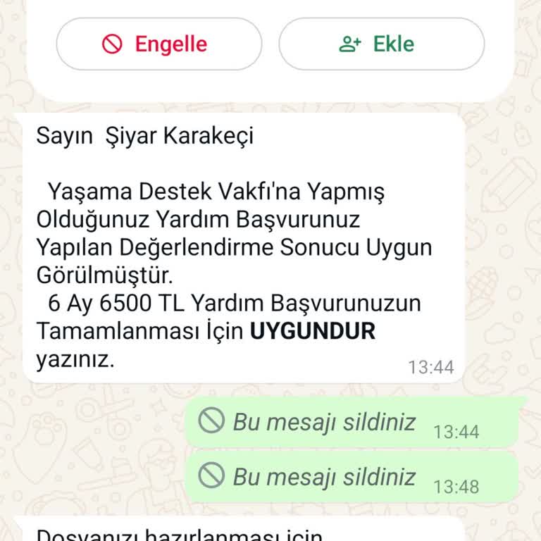 Yaşama Destek Vakfı Yanıltıcı Mesajlar Ve Kişisel Bilgi Güvenliği Sorunu