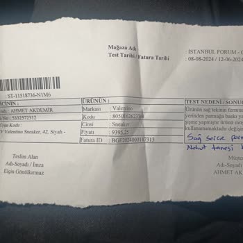 Boyner Ayakkabı Değişimi İstiyorum.