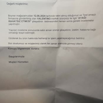 Boyner Ayakkabı Değişimi İstiyorum.