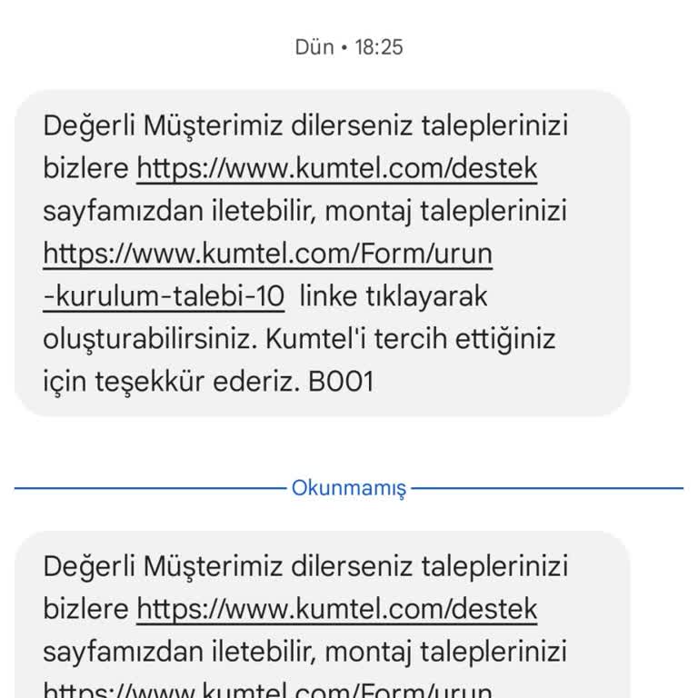 Kumtel İrtibat Yok. İletişim Kurulacak Kimse Yok