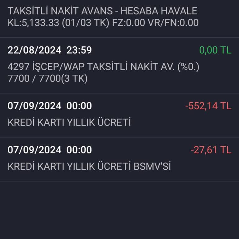 İş Bankası Kredi Kartı Aidatı