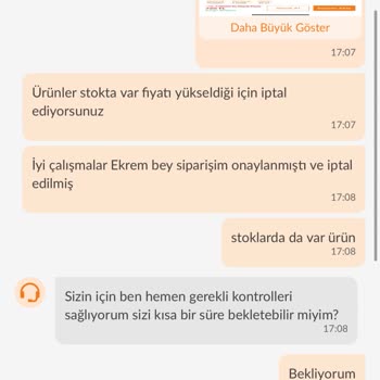 Trendyol İndirimden Alınan Ürünü Stokta Yok Deyip İptal Ediyor