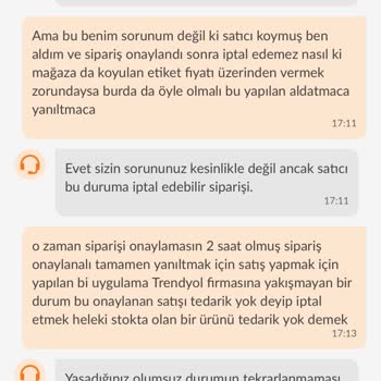 Trendyol İndirimden Alınan Ürünü Stokta Yok Deyip İptal Ediyor