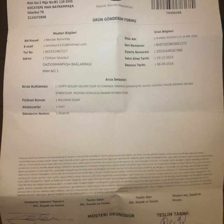 Huawei Akıllı Saat Gece Kolumda Patlayacaktı