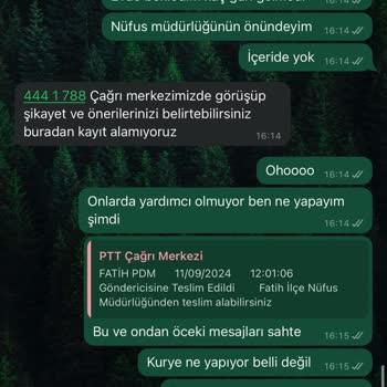 Nüfus ve Vatandaşlık İşleri PTT Kimlik Kargo Evde Yok İfadesi Yalanı Mağduriyet