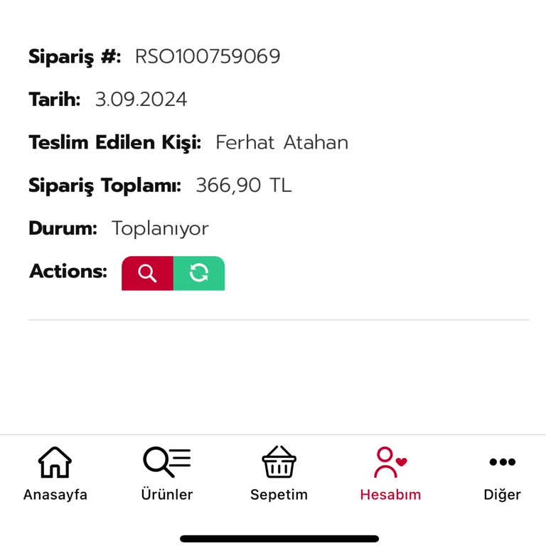 Rossmann Sipariş Kargoya Verilmiyor