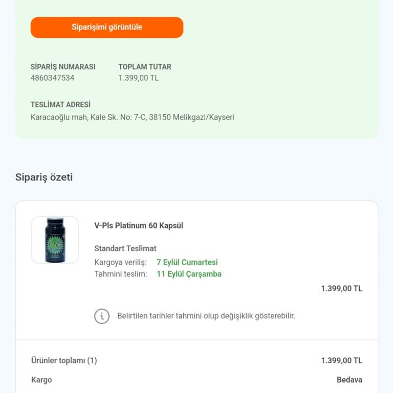 Hepsiburada Ürünü Takip Numarası Gelmek