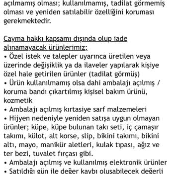 Boyner Değişiklik Talebi Reddi