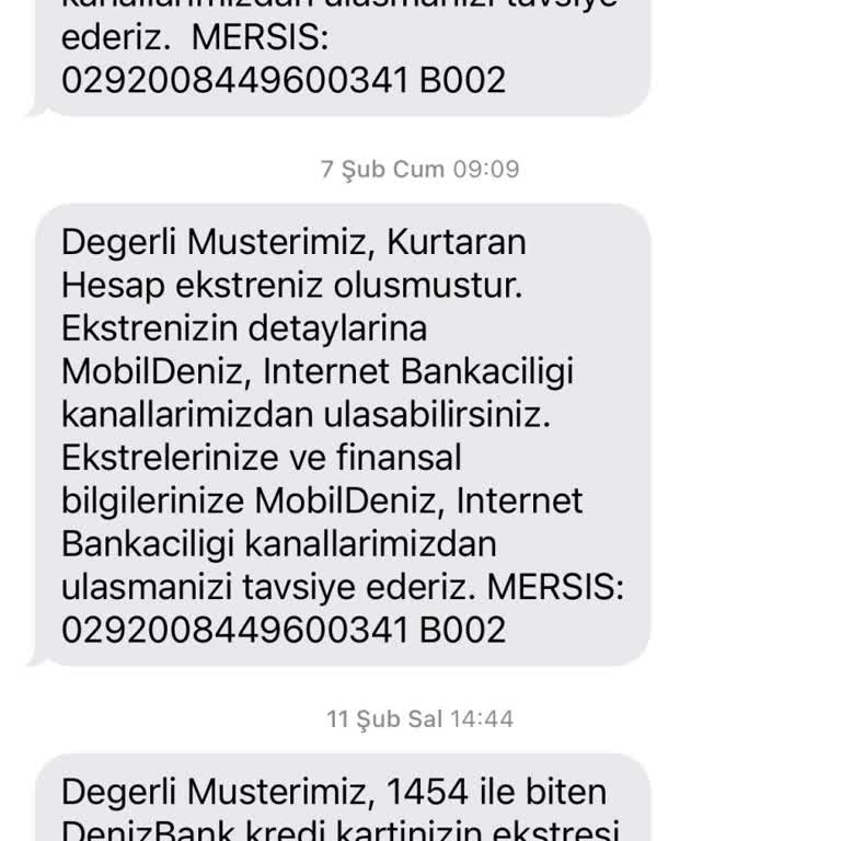 Denizbank Kredi Kartını Kullanmamama Rağmen Ekstre Borcu Geliyor