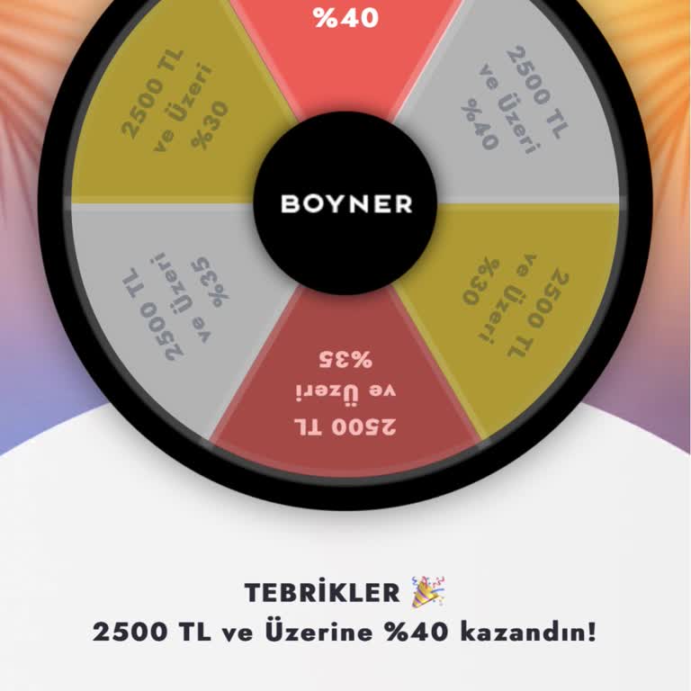 Boyner Hediye Çarkı İşlevsizliği