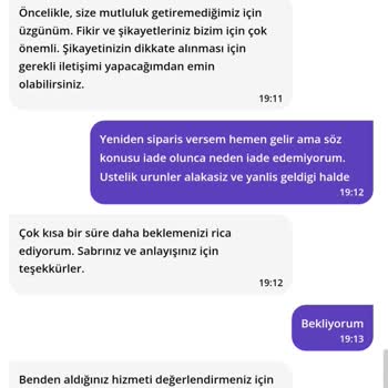 Getirçarşı Yanlış Gönderilmiş Ürünler İçin İademi Sağlamıyor