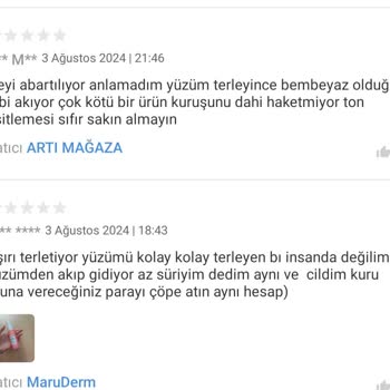 Maruderm Pink Tone Up Güneş Kremi Terleyince Beyazlık Bırakıyor.