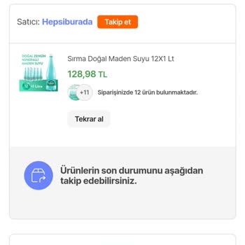 Hepsiburada Market'ten Aldığım Maden Suları Geç Kargolanıyor
