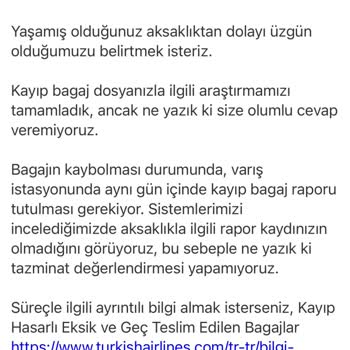 THY Kayıp Bagaj Mağduriyeti
