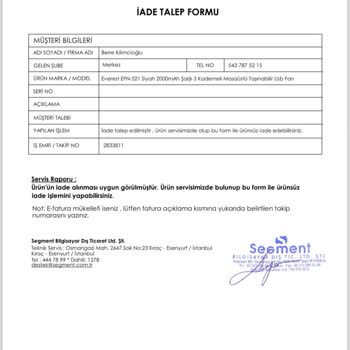 Trendyol Ücret İadesi Talebim
