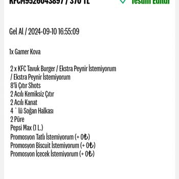 KFC'ye Ulaşamıyorum Paramı İade Etmiyorlar