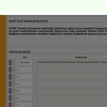 Ösym Ek Tercihi Kabul Etmiyor