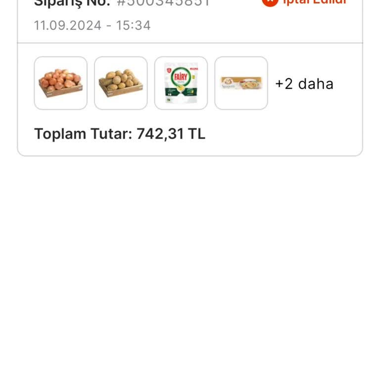 Migros Sipariş Teslim Edilmedi