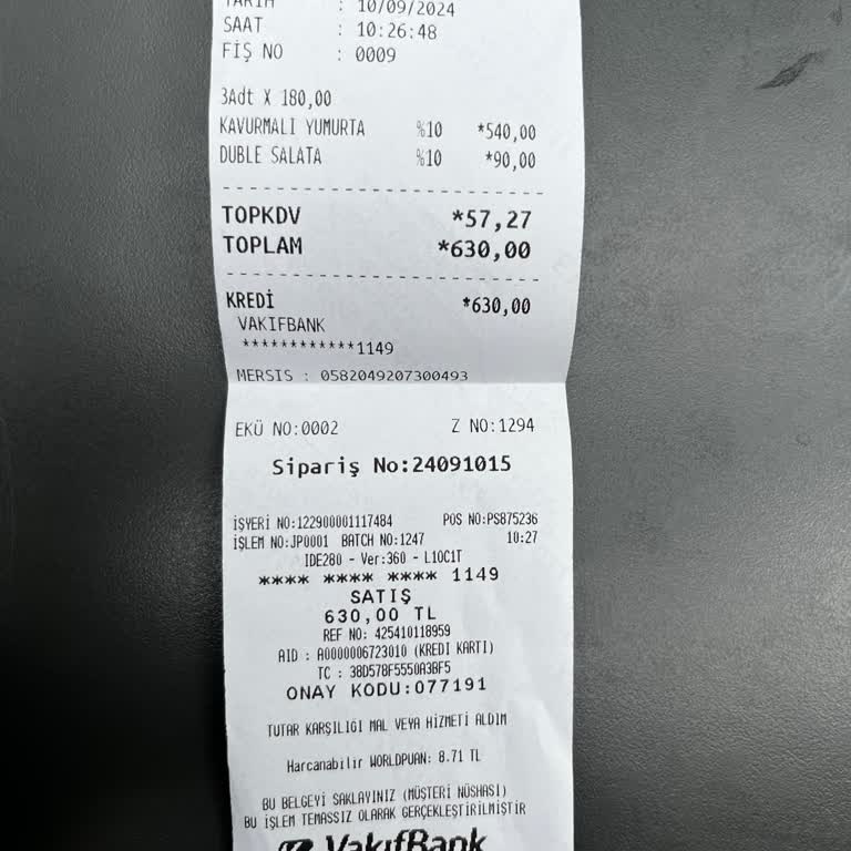 Köfteci Yusuf Salata Ücreti 90₺