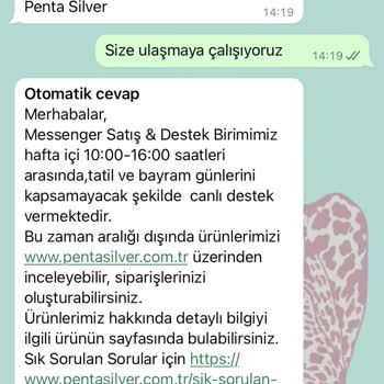 Penta Silver Değişim Ürünüme El Koydu