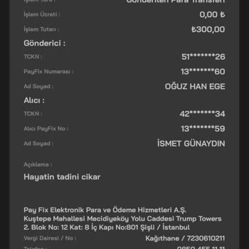 Sekabet Para Hesaba Geçmedi