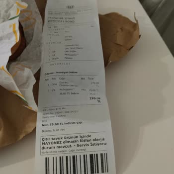 McDonald's Sipariş Açıklama Dikkat Etmiyor