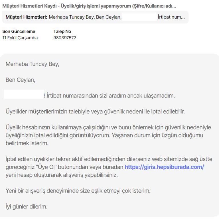 Hepsiburada Hesabım Sebepsiz Yere Kapatıldı. Hepsipay'deki Param Gitti