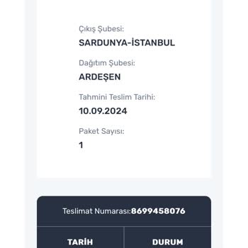 Aras Kargo Teslimat Bilgisindeki Notu Okumamış