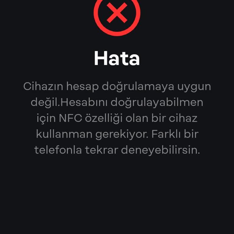 Papara NFC Sorunu Yaşıyorum