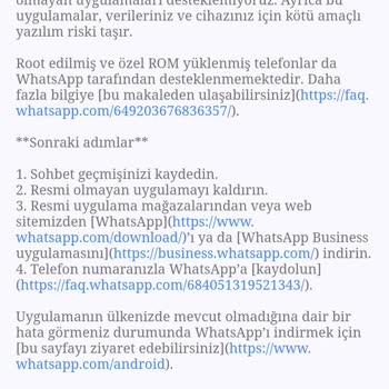 WhatsApp Giriş Yapamıyorum