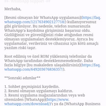 WhatsApp Giriş Yapamıyorum