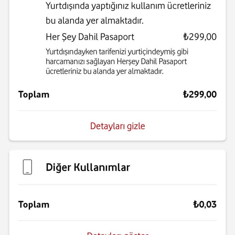 Vodafone Yurt Dışı Kullanımı Olmayan Pasaport Ücreti Hatası