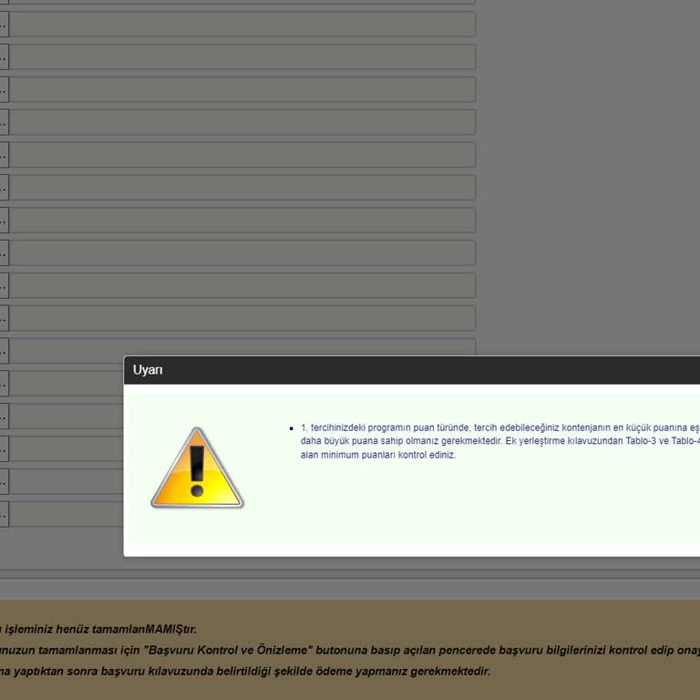ÖSYM YKS Ek Tercih Yapılmıyor