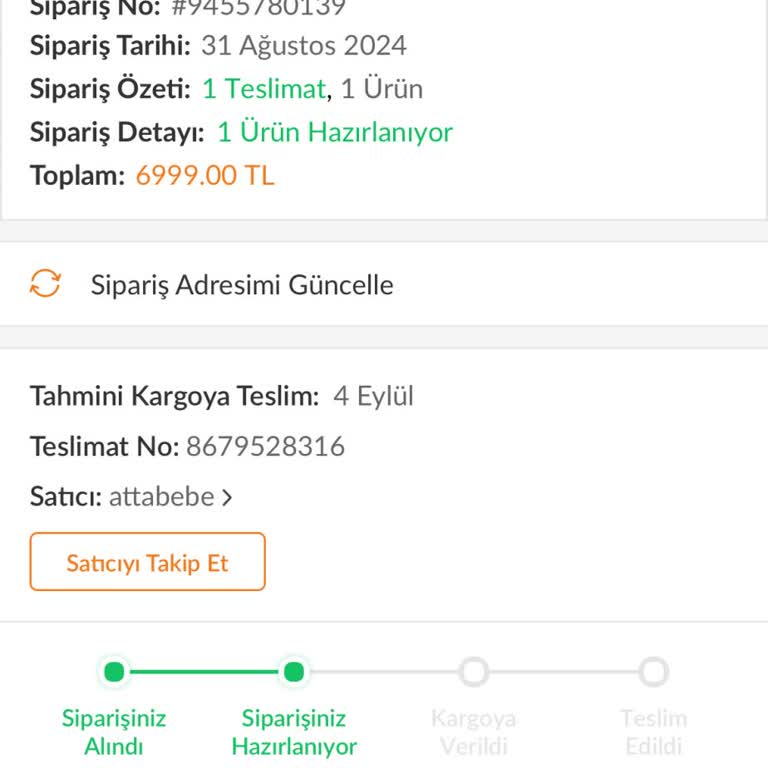 Attabebe Mama Sandalyesi Teslim Etmiyor